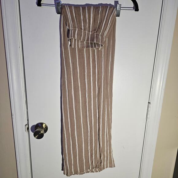 One 5 One Wide Legged Palazzo Style Pants Sz Sm Gypsy Lounge Mocha Mousse - Picture 5 of 5